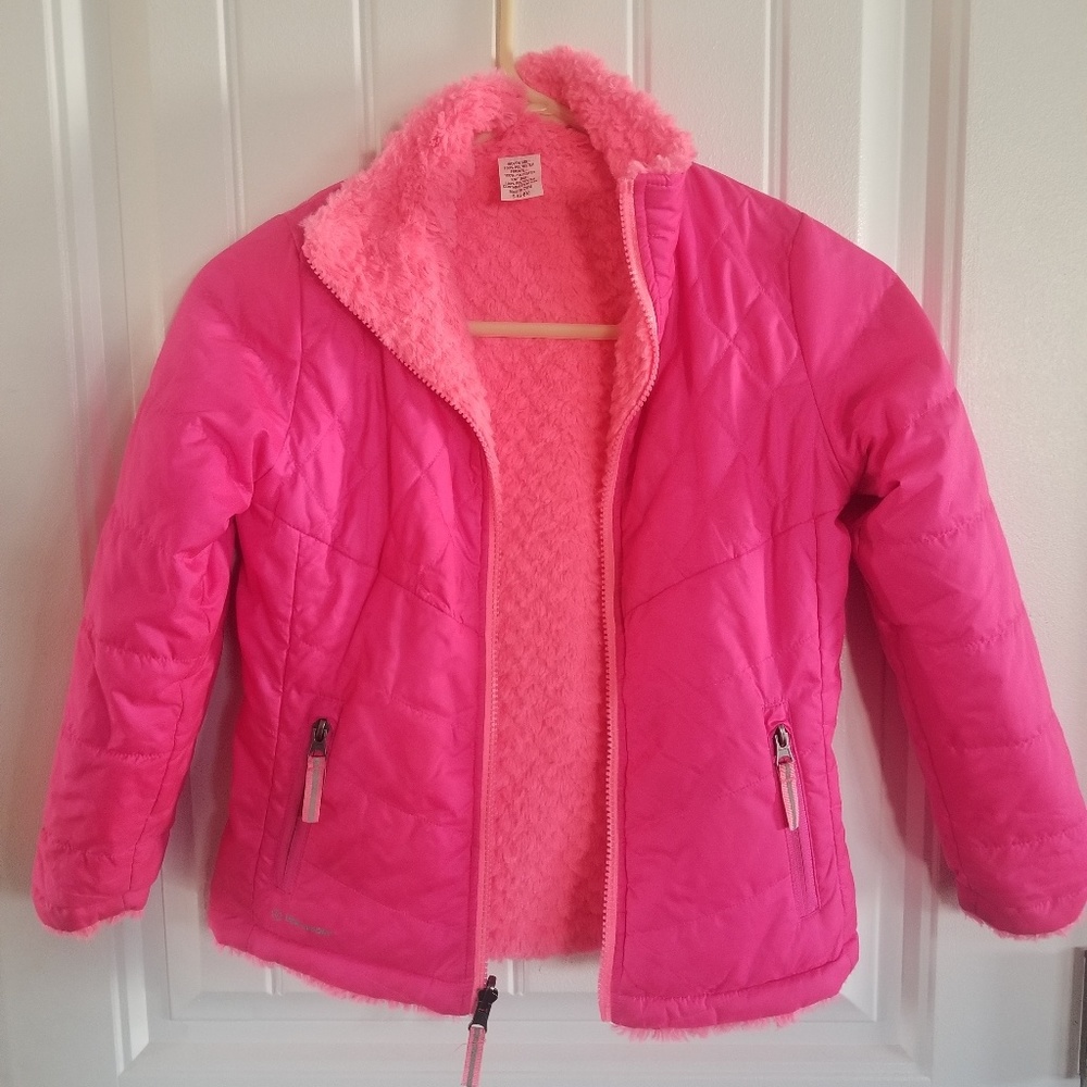 Fuscia, lightweight, girls zip up